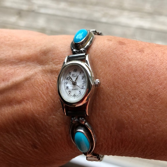 Nadia Jewelry - Watch in Turquoise & Silver